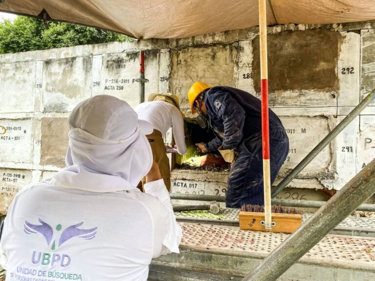 La UBPD recuperó 27 cuerpos de personas desaparecidas en el Cementerio Central de Neiva 