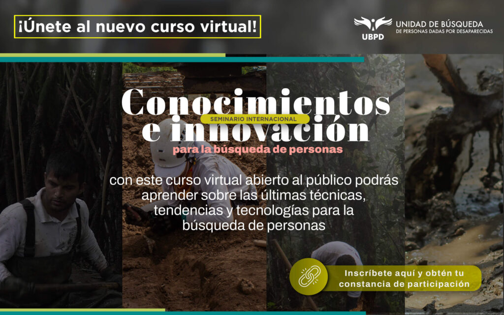 Banner del curso virtual sobre conocimientos e innovación en la búsqueda, de la UBPD