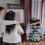 Equipo de la Unidad de Búsqueda durante la entrega digna de Edgar Fidencio en el municipio de Bolívar, en el Cauca