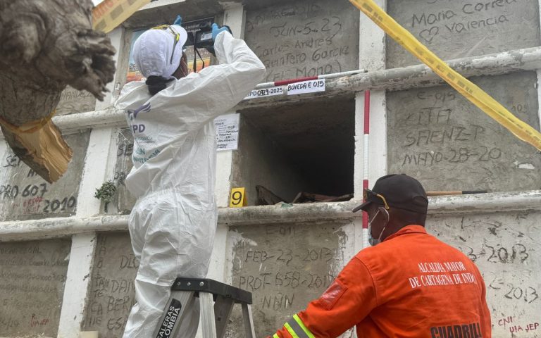 La Unidad de Búsqueda verificó 14 cuerpos durante la intervención al cementerio de Albornoz en Cartagena