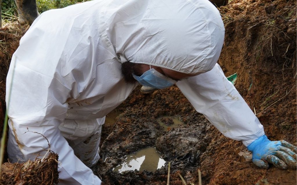 En el tránsito hacia la paz en Nariño, delegados del Gobierno Nacional, gestores de paz e integrantes del grupo armado del Frente Comuneros del Sur acompañaron las misiones humanitarias de prospección y recuperación de 23 cuerpos de personas dadas por desaparecidas en razón y en contexto del conflicto armado colombiano, labor liderada por la Unidad de Búsqueda de Personas dadas por Desaparecidas (UBPD).