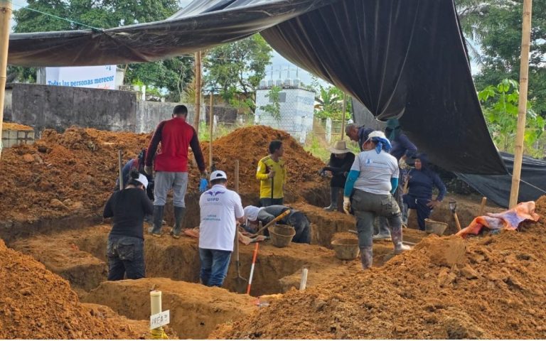 La Unidad de Búsqueda interviene el cementerio de Valparaíso, en Caquetá, para avanzar en la recuperación de cuerpos
