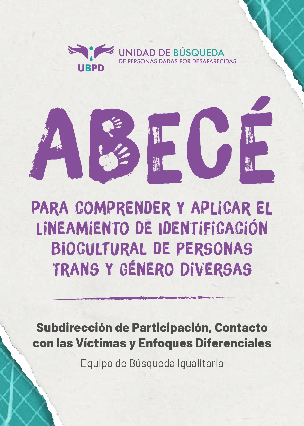 Portada del documento Abecé para comprender y aplicar el Lineamiento de Identificación Biocultural de Personas Trans y Género Diversas